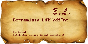 Bornemisza Lóránt névjegykártya